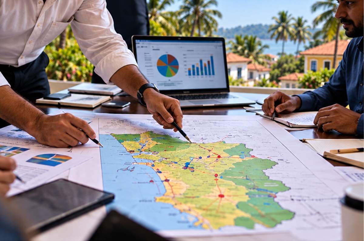 Election strategy in Goa — political consulting team planning a campaign