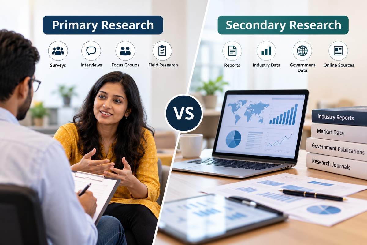 Primary vs secondary market research comparison